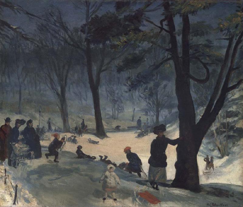 William Glackens Central Park oil painting image